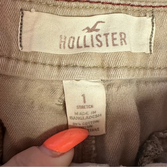VINTAGE Hollister Women's Shorts - Light Pink, Olive Green, Khaki - Picture 11 of 12